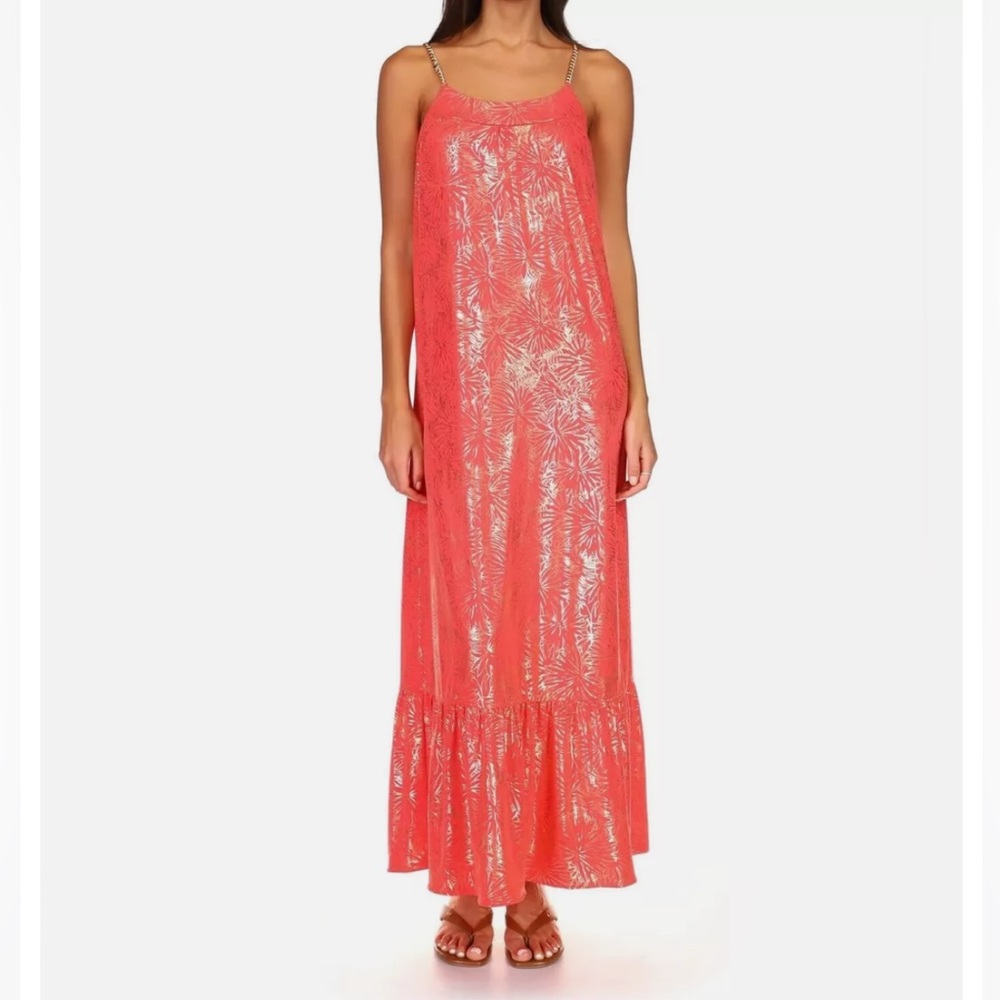 **NWT**MICHAEL MICHAEL KORS SANGRIA MAXI CHAIN DRESS WOMEN DRESSES🌺